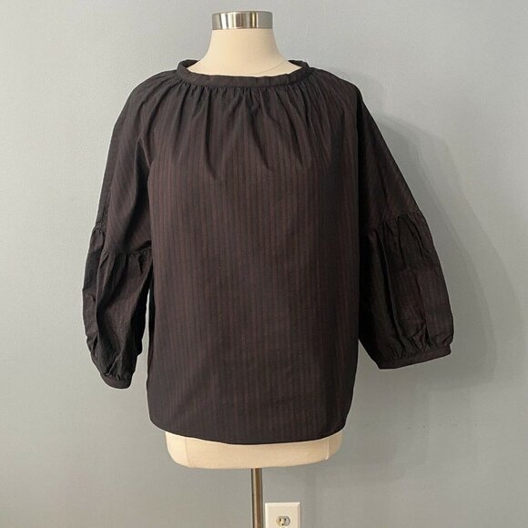 Pamela Milano Modest Set Outfit Skirt Blouse Top Size 50 Stripes - Picture 3 of 13